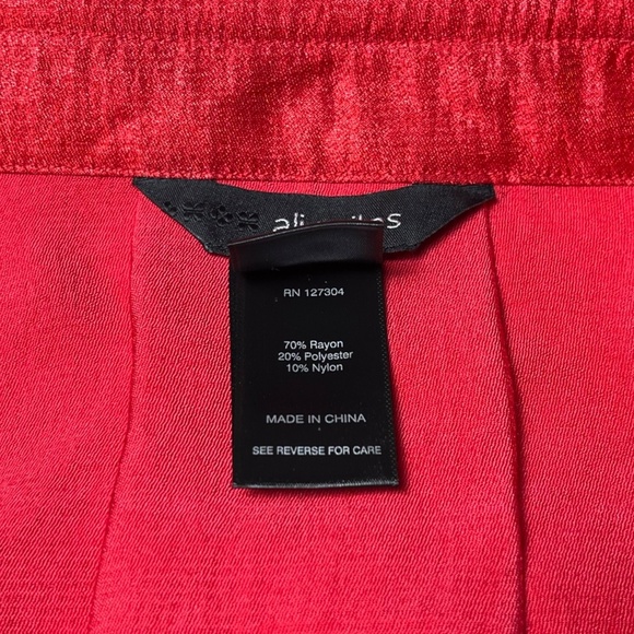 Ali Miles Size 3X Artsy Vivid Red Wire Collar Boxy Button Up Shirt Tunic Top - Picture 6 of 8